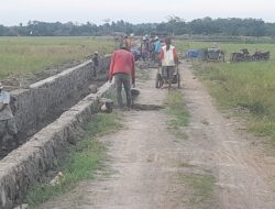 Miris, Pekerja Proyek Rehabilitasi Jaringan Irigasi D.I Cipapan Tak Gunakan APD, Dianggap Sepele?