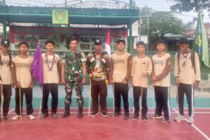 Koramil 1609 Juntinyuat Sambut Kegiatan Pengembaraan Pramuka SMK NU Kamplongan