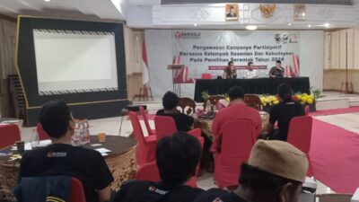 BAWASLU MENGGELAR ACARA PENGAWASAN KAMPANYE PARTISIPATIF BERSAMA KELOMPOK KESENIAN DAN KEBUDAYAAN PADA PEMILIHAN SERENTAK TAHUN 2024