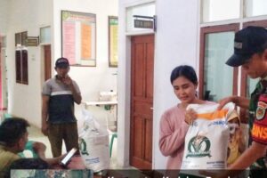 Babinsa Koramil 1608 Karangampel Monitoring Penyaluran Cadangan Pangan Pemerintah