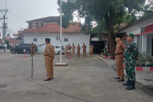 Anggota Koramil 1603/Lohbener Hadiri Apel Koordinasi Tingkat Kecamatan Lohbener