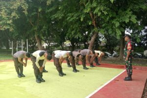Koramil 1608/Karangampel Tingkatkan Disiplin dan Nasionalisme Anggota Security Pertamina EP FIELD JTB Mundu