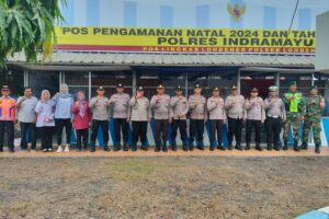 Pengamanan Natal dan Tahun Baru 2024 di Lohbener Berjalan Lancar