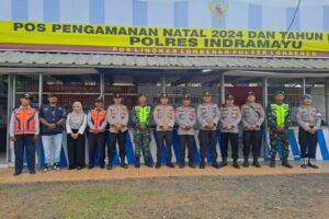 Koramil Lohbener Bersama Unsur Gabungan Amankan Natal dan Tahun Baru 2024